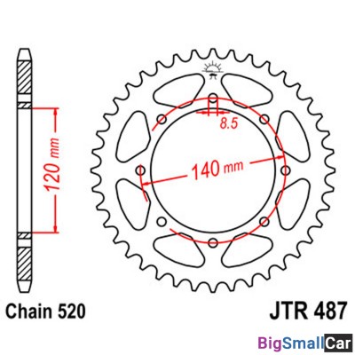 Звезда ведомая JT JTR487.46 - купить Губовском