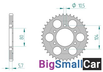 Звезда ведомая AFAM 17610-42 аллюминий (JTR1489.42) - купить Губовском