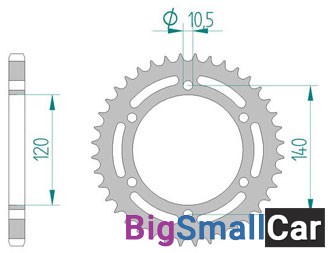 Звезда ведомая AFAM 16605-38 (JTR498.38) - купить Губовском