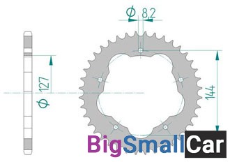 Звезда ведомая AFAM 50607-38 (JTA752.38) 520 - купить Губовском