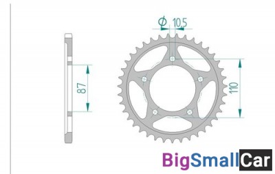 Звезда ведомая AFAM 14405-49 (JTR823.49) - купить Губовском