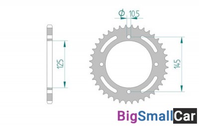 Звезда ведомая AFAM 12505-46 (JTR857.46) - купить Губовском