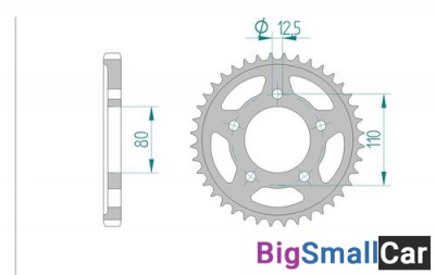 Звезда ведомая AFAM 86600-43 (JTR2010.43) - купить Губовском