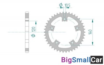 Звезда ведомая AFAM 86500-43 TRIUMPH 750 Bonneville (01-02) - купить Губовском