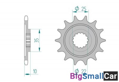 Звезда ведущая AFAM 94604-15 MV AGUSTA - купить Губовском