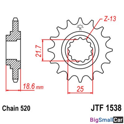 Звезда ведущая JT JTF1538.14 - купить Губовском