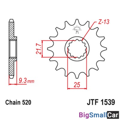 Звезда ведущая JT JTF1539.15 - купить Губовском