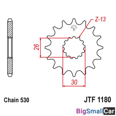 Звезда ведущая JT JTF1180.17 - купить Губовском