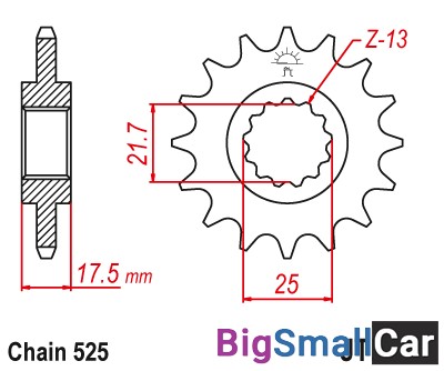 Звезда ведущая JT JTF297.15RB - купить Губовском