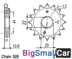 Звезда ведущая JT JTF1307.15RB - купить Губовском