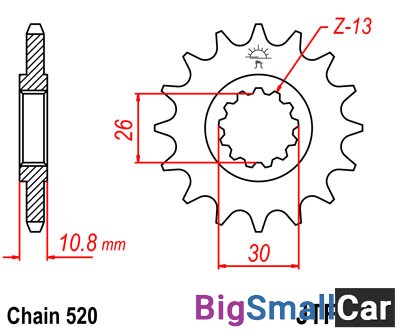Звезда ведущая JT JTF1579.16  520 - купить Губовском
