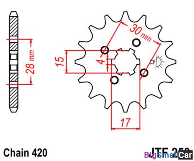Звезда ведущая JT JTF253.14 - купить Губовском