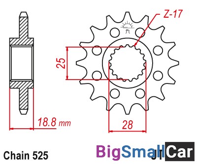 Звезда ведущая JT JTF704.15 - купить Губовском