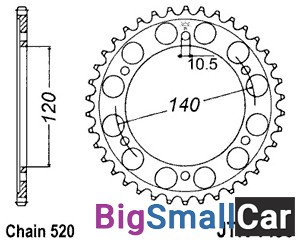 Звезда ведомая JT JTR1490.44 - купить Губовском