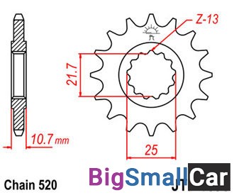 Звезда ведущая JT JTF1595.16RB - купить Губовском