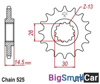 Звезда ведущая JT JTF1332.14 - купить Губовском