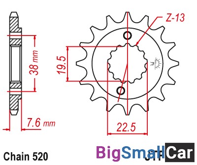 Звезда ведущая JT JTF1401.14