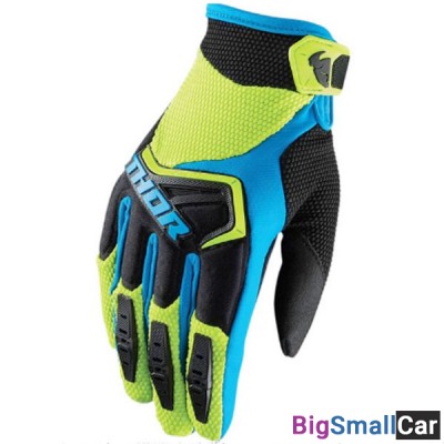 Перчатки THOR S8 Spectrum blk/greenl/blue M 3330-4646 - купить Губовском