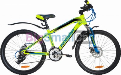 Горные велосипеды PIONEER SAMURAI 24 AL/13 green-blue-black - купить Губовском