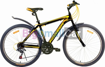 Дорожные велосипеды PIONEER TOWN 27,5/20 black-yellow-orange - купить Губовском