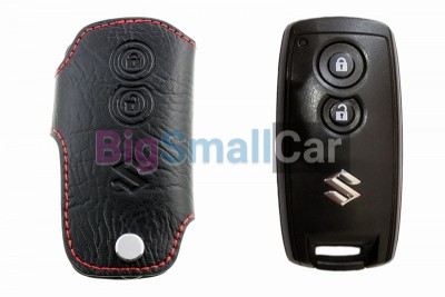 Чехол Для Ключа Suzuki (Брелок), Кожаный, Цвет Нити Красный bgt381 - купить Губовском