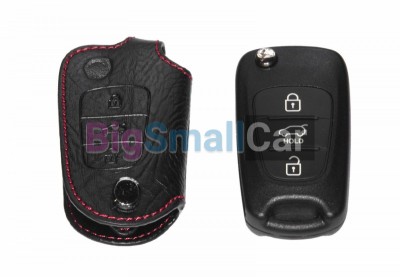 Чехол Для Ключа Kia (Брелок), Кожаный, Цвет Нити Красный bgt447 - купить Губовском