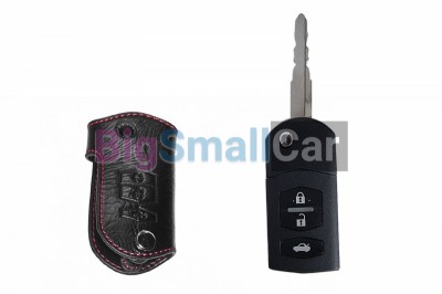 Чехол Для Ключа Mazda (Брелок), Кожаный, Цвет Нити Красный bgt458 - купить Губовском