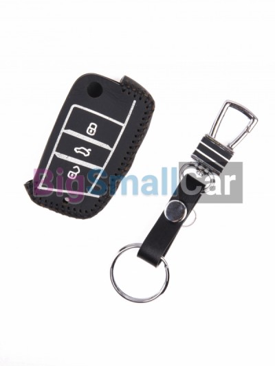Чехол Для Ключа Volkswagen, Skoda, Seat (Брелок) String Цвет Кожи Черный bgt1127 - купить Губовском